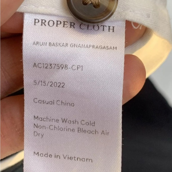 Proper Cloth Athletic Fit Navy Blue Black Pants Sz 32X32 - Picture 10 of 11